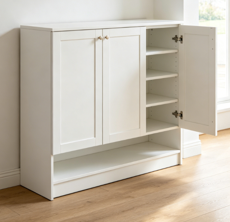 Slim Profile Entryway Storage Cabinet